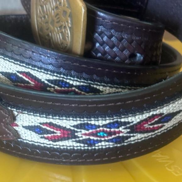 Vintage Tech Ether Guild Kaleidoscope Buckle Belt! - Picture 3 of 12